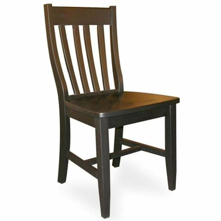 LATESTLUXURY Dining Essentials Solid Wood Dining Chair - Black LA129715